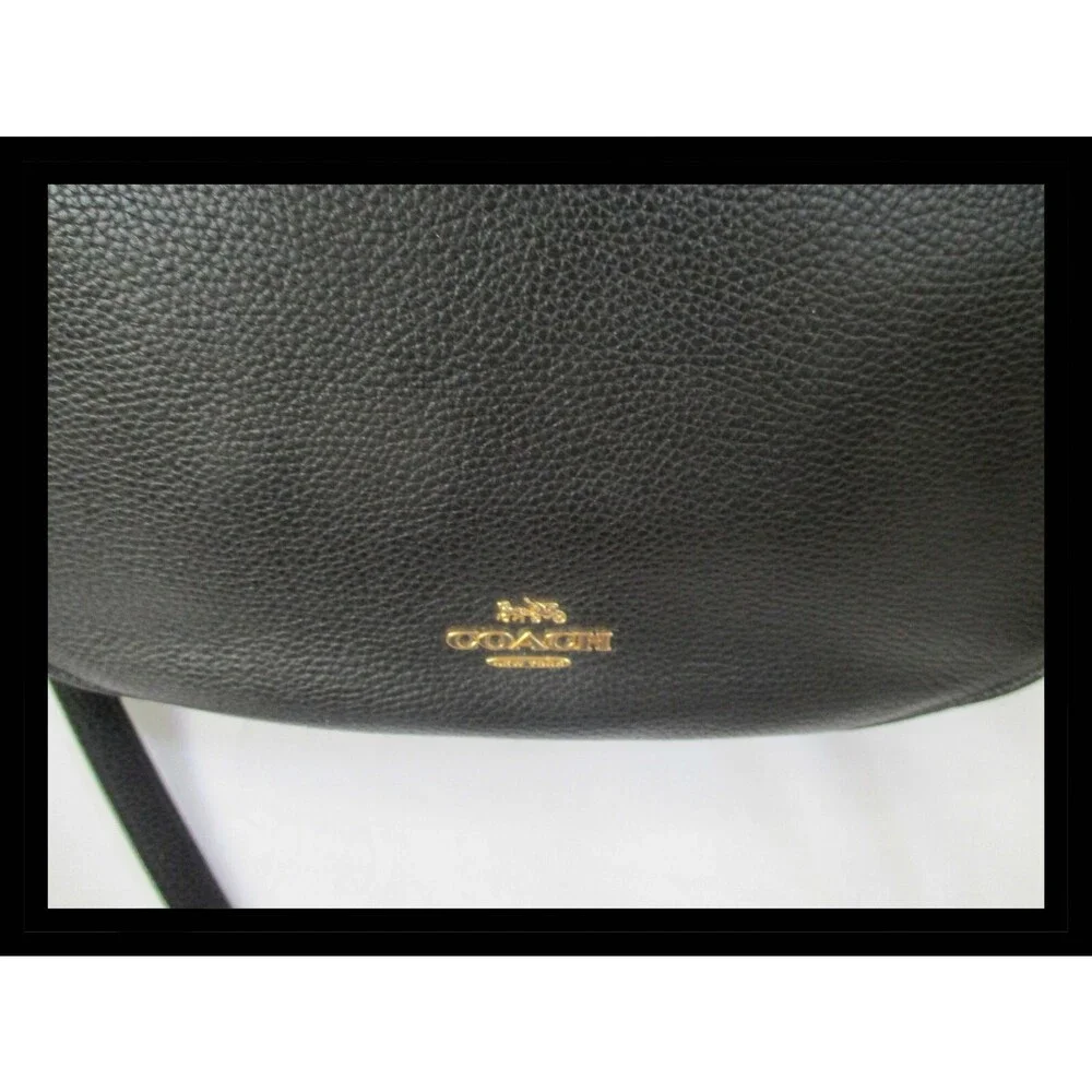 Coach Black Two Way Purse Gold Trim 35593 AUTHENTIC